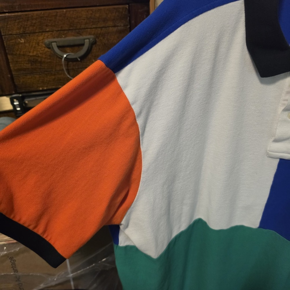 Polo Ralph Lauren Polo Rugby Shirt Mens 3XL Multi Color Colorblock Big Pony Logo - Picture 2 of 7